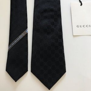 NWT Gucci GG Logo Silk Tie